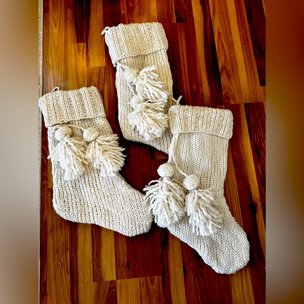 Set of 3 Christmas Stockings - new